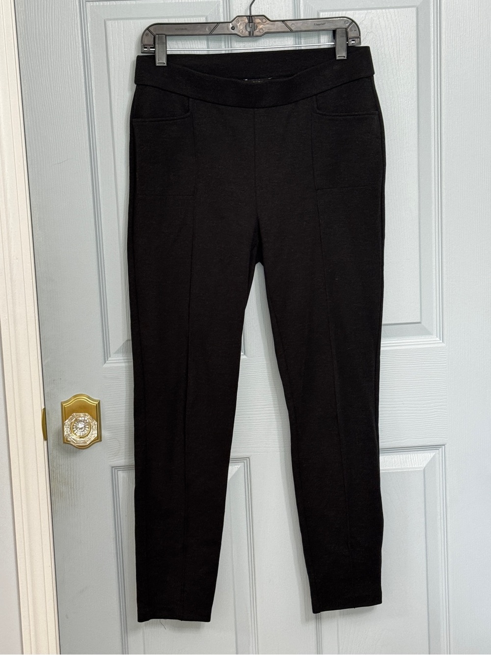 Eileen‎ Fisher Tencel Lyocell Stretch Slim Ankle Pants Heathered Black Small